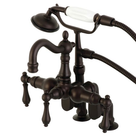 KINGSTON BRASS CC6013T5 Clawfoot Tub Faucet with Hand Shower, Oil Rubbed Bronze CC6013T5
